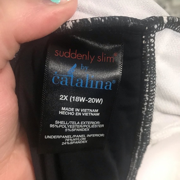 CATALINA black and white paisley swim dress - Picture 4 of 4